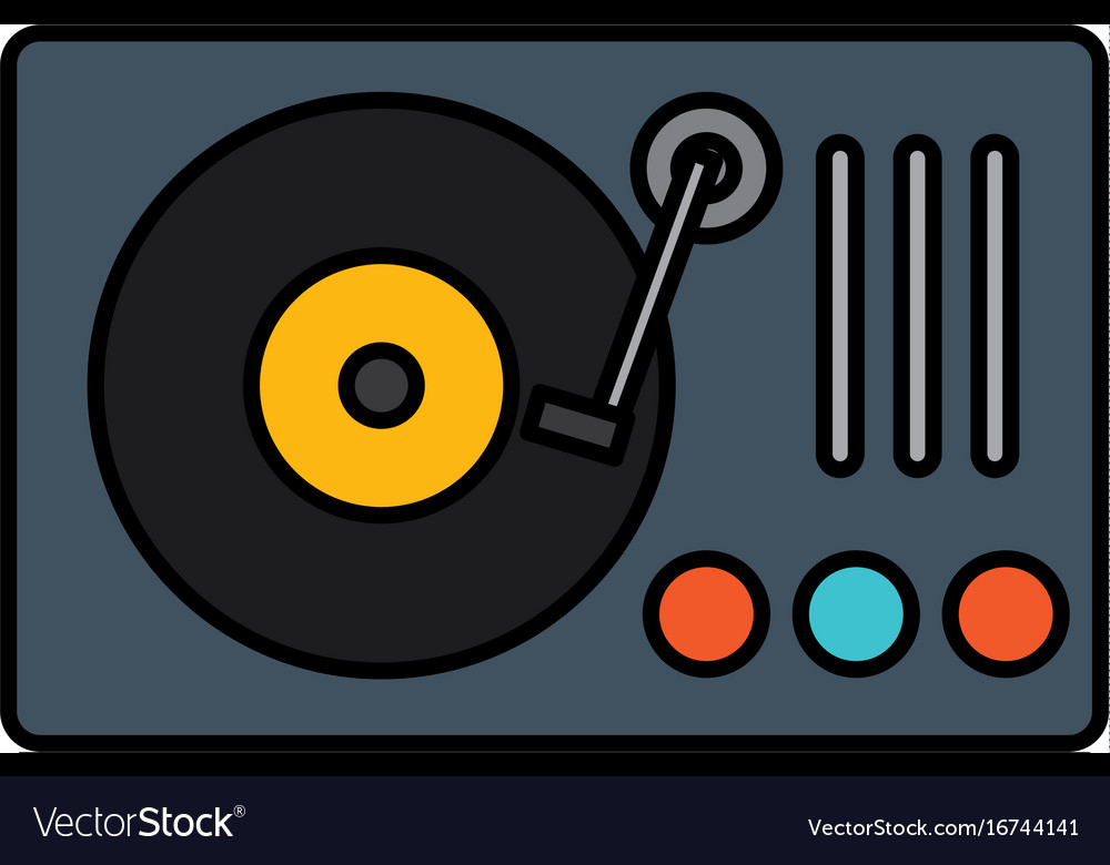 dj turntable icon royalty free vector image vectorstock
