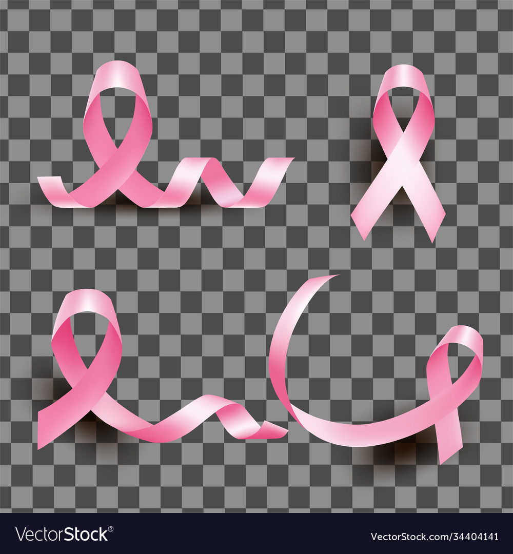 Element pink ribbon for breast cancer Royalty Free Vector