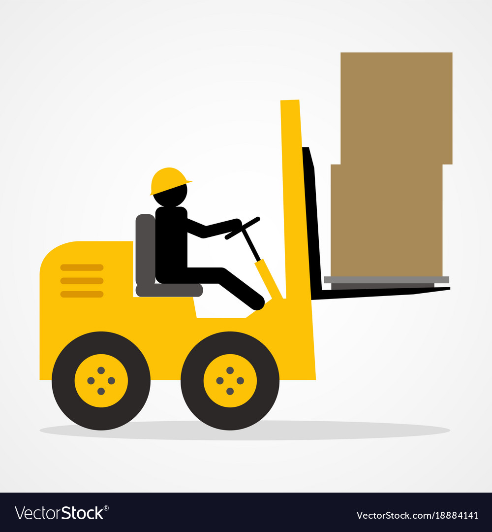 Stick Figure Driving A Forklift Vector Image Stick Figure Driving A Forklift Vector Image