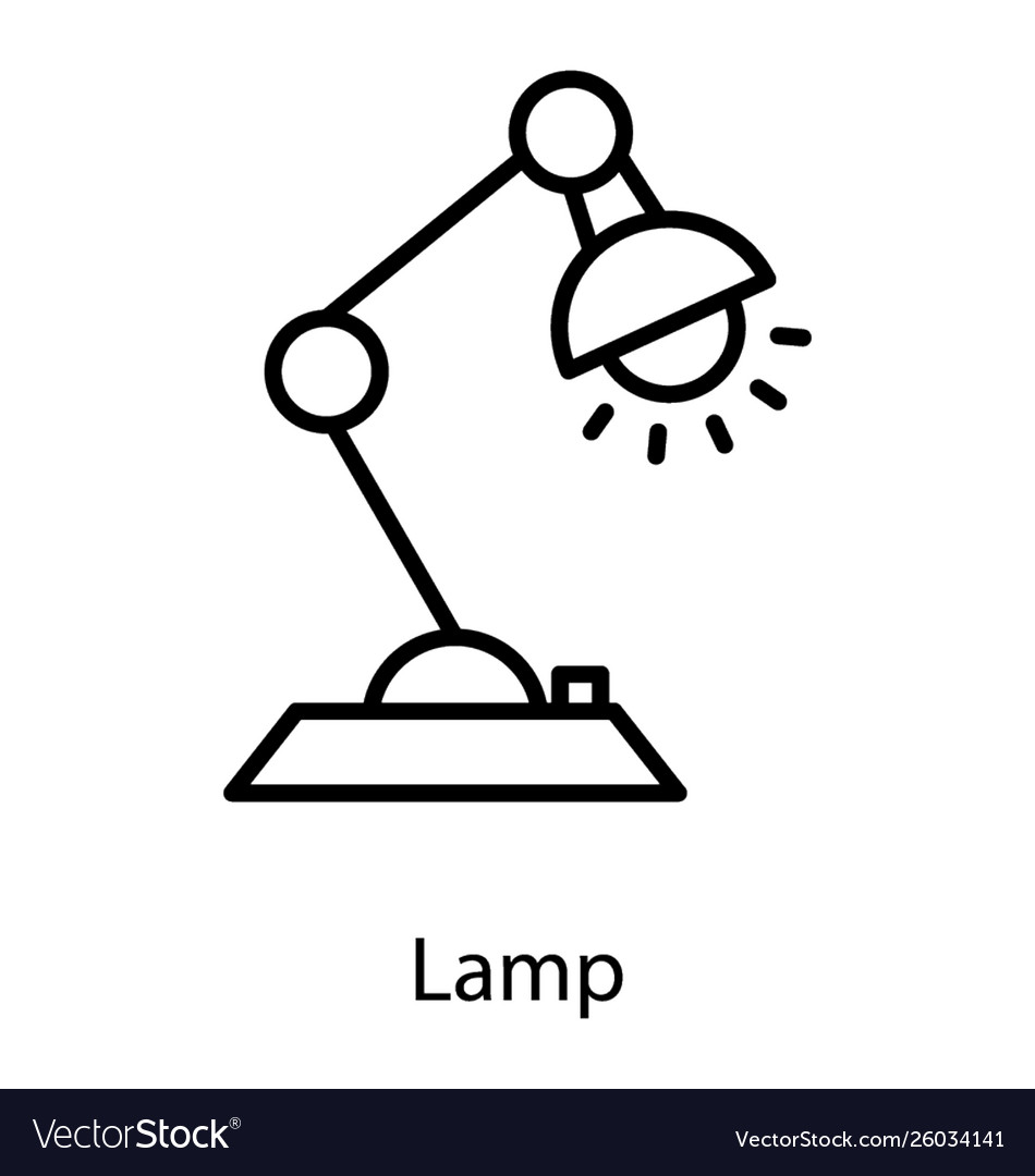 Study lamp Royalty Free Vector Image - VectorStock