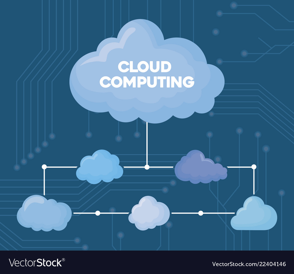 Cloud computing design Royalty Free Vector Image