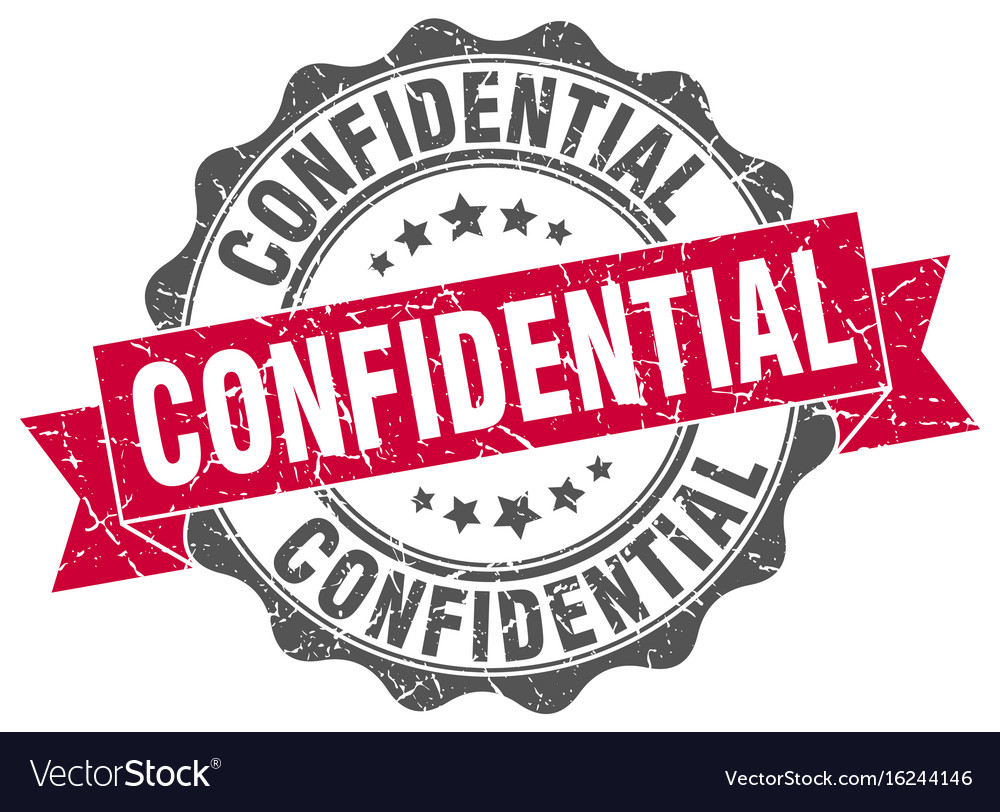 Confidential stamp sign seal Royalty Free Vector Image