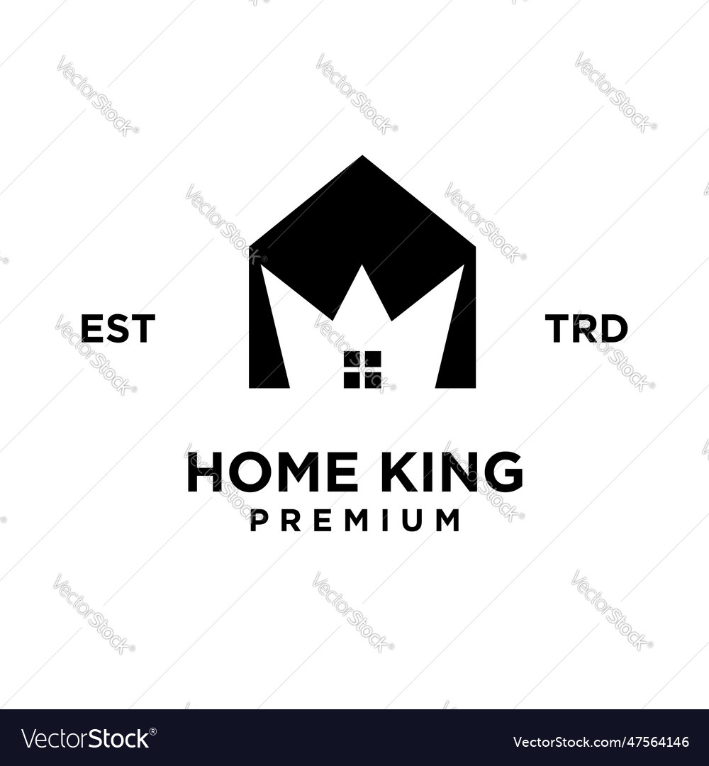 Crown home king logo icon design