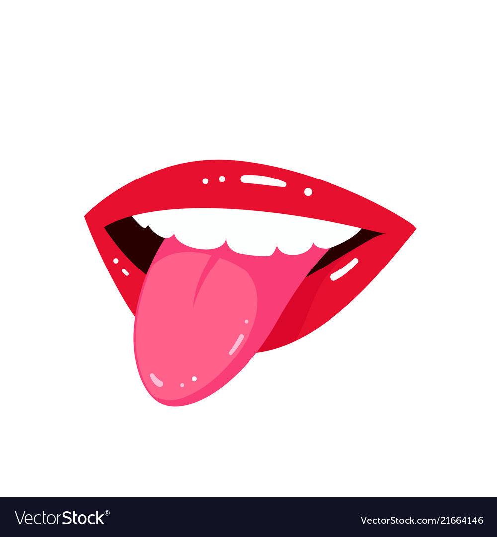 Female lips isolated on white background Vector Image