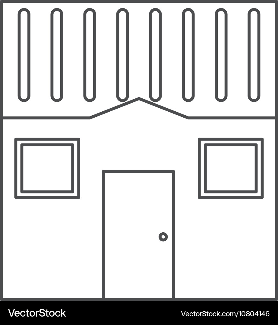 Isolated house with windows design Royalty Free Vector Image