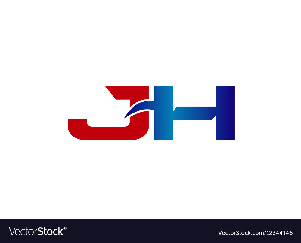Jh logo graphic branding letter element Royalty Free Vector