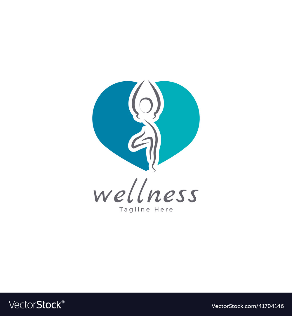 Love Of Fitness And Wellness Logo Design Template Vector Image 9159