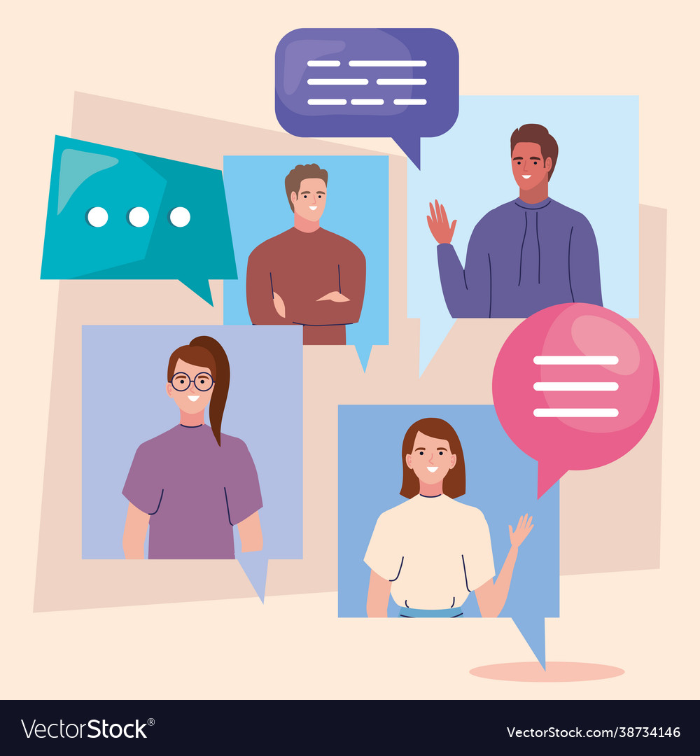 People in conversation Royalty Free Vector Image