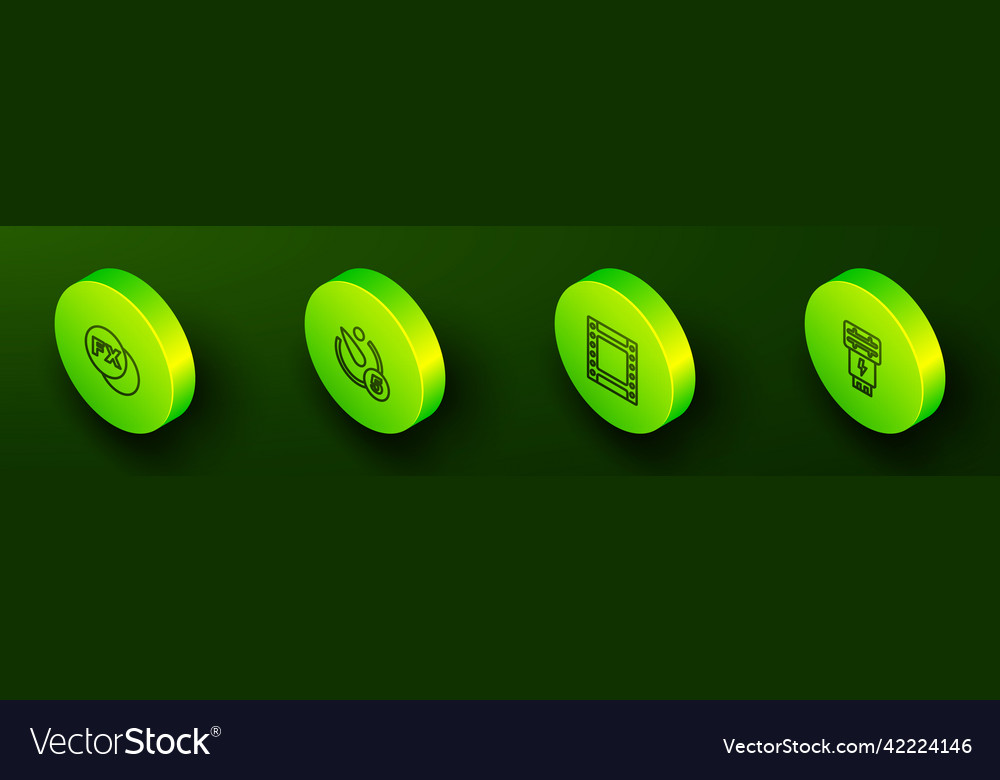 Set isometrische Linienfotokamera fx Timer