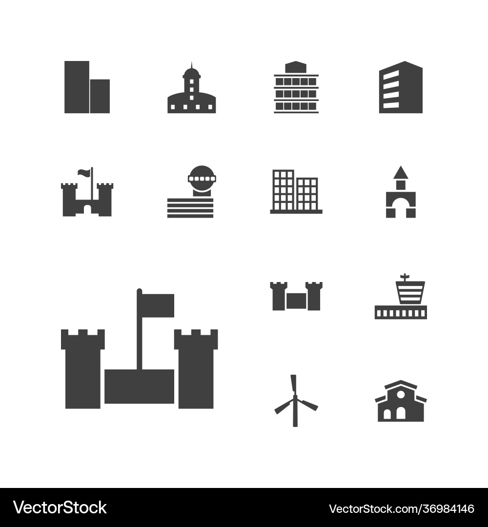 Tower icons Royalty Free Vector Image - VectorStock