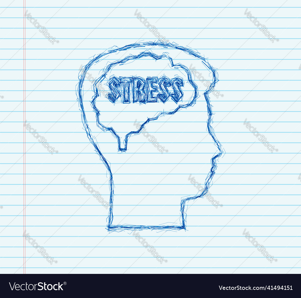 Abstract With Head Stress Sketch Royalty Free Vector Image Abstract With Head Stress Sketch Vector 41494151