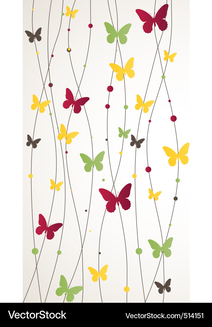 Background with butterfly Royalty Free Vector Image