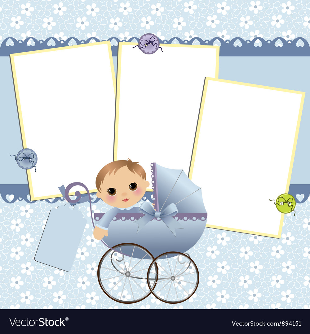 Cute template for babys card