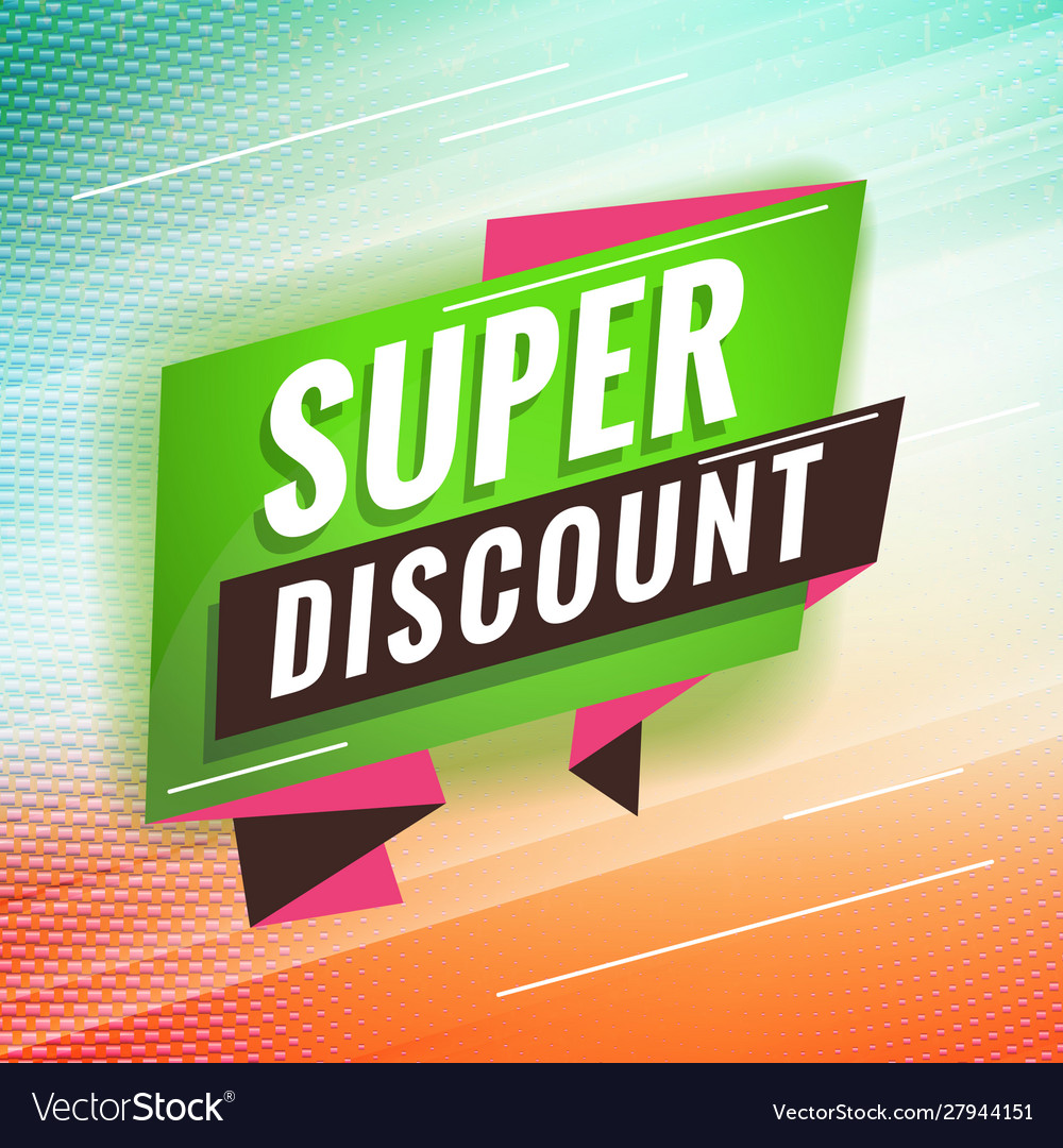 Super discount promotional concept template