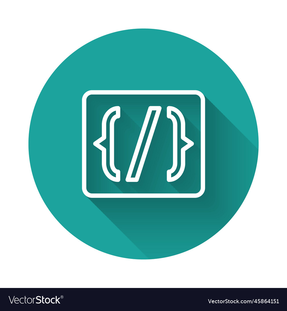 White line programming language syntax icon Vector Image