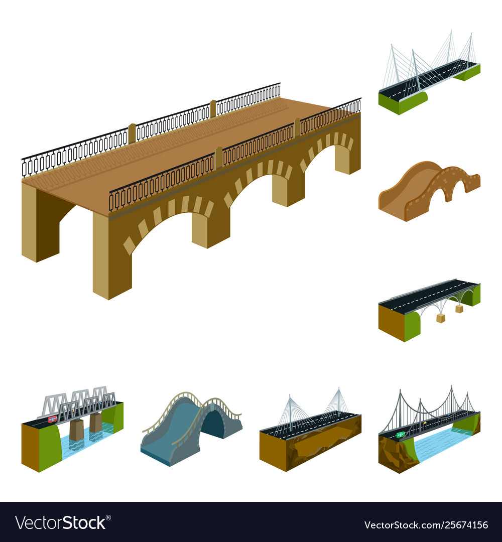 Bridgework and architecture Royalty Free Vector Image