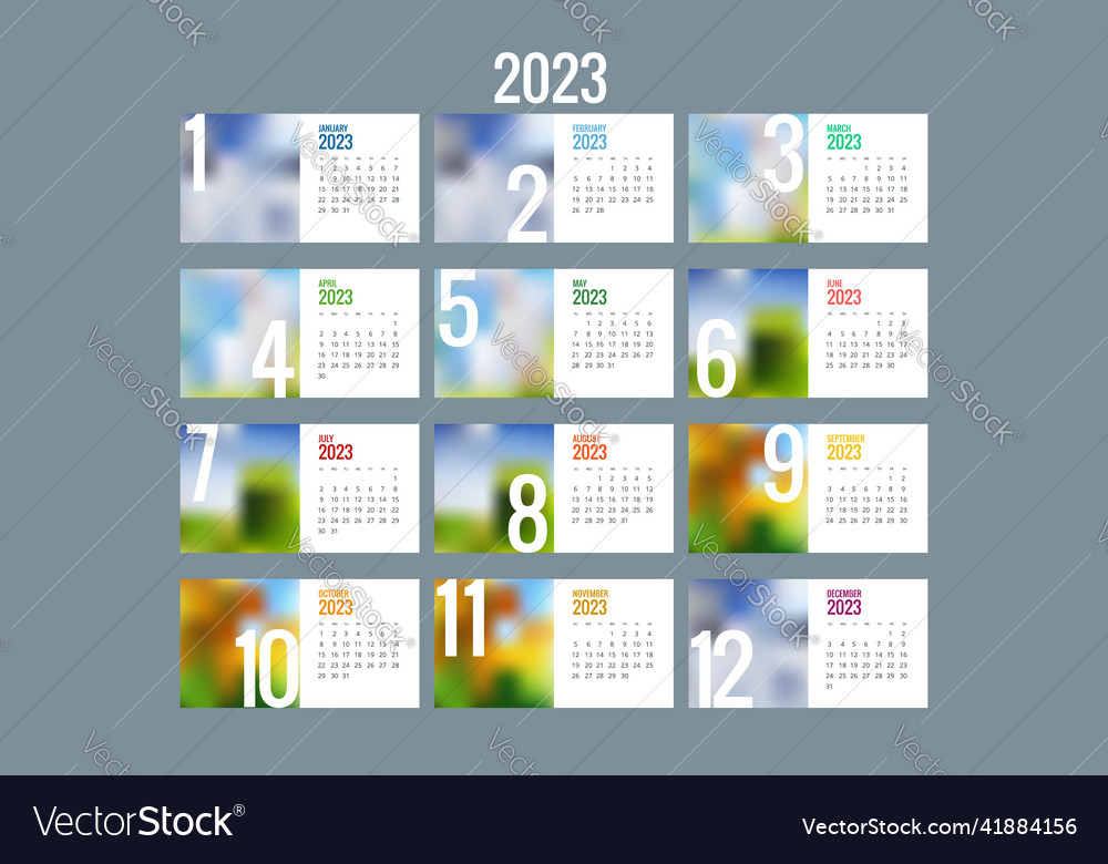 Calendar Planner For 2023 Template Royalty Free Vector Image