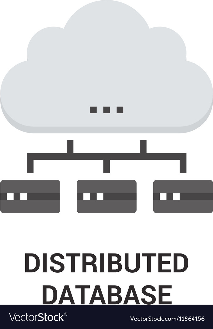 Distributed database icon Royalty Free Vector Image