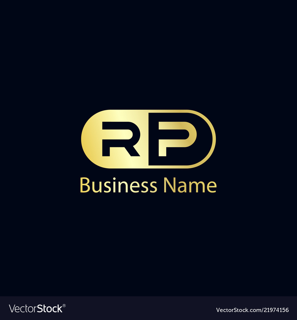 Initial Letter Rp Logo Template Design Royalty Free Vector