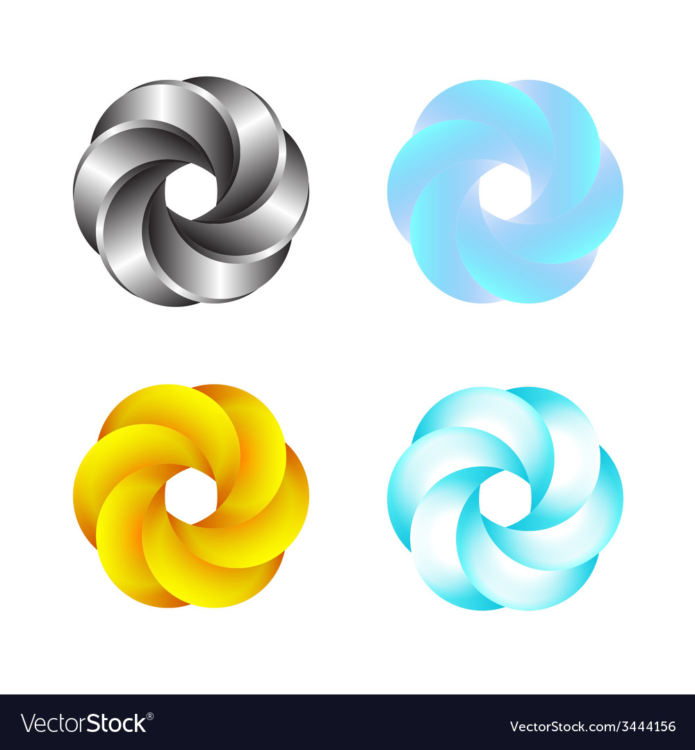 logo or emblem template abstract swirl icon vector image swirl template