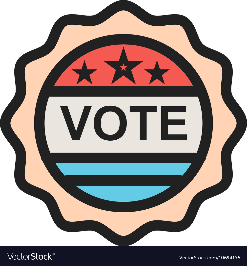 Vote Sticker Royalty Free Vector Image - VectorStock