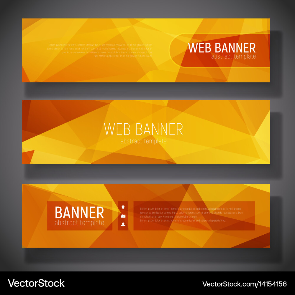 Web Banner Standard Size Template Abstract Vector Image