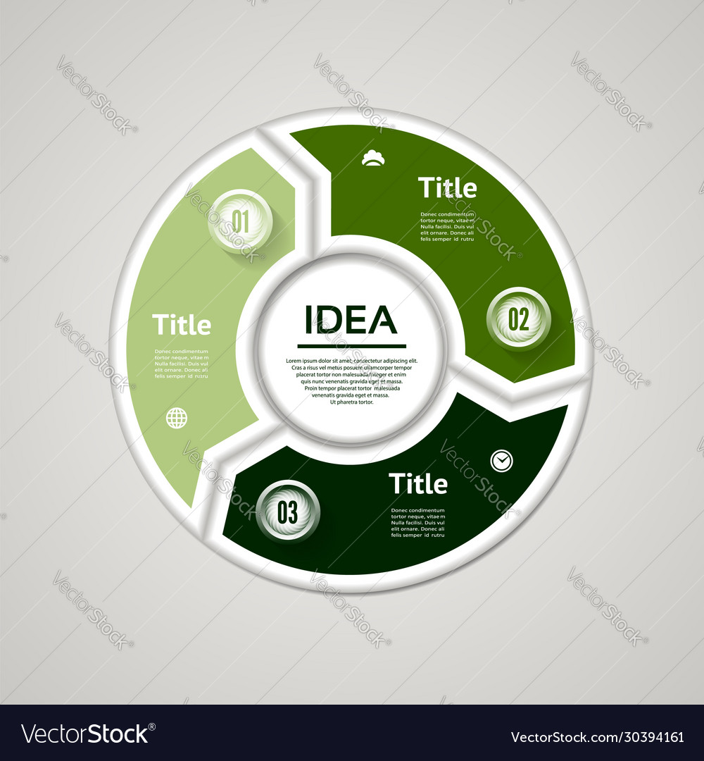 Circle infographic template for diagram graph