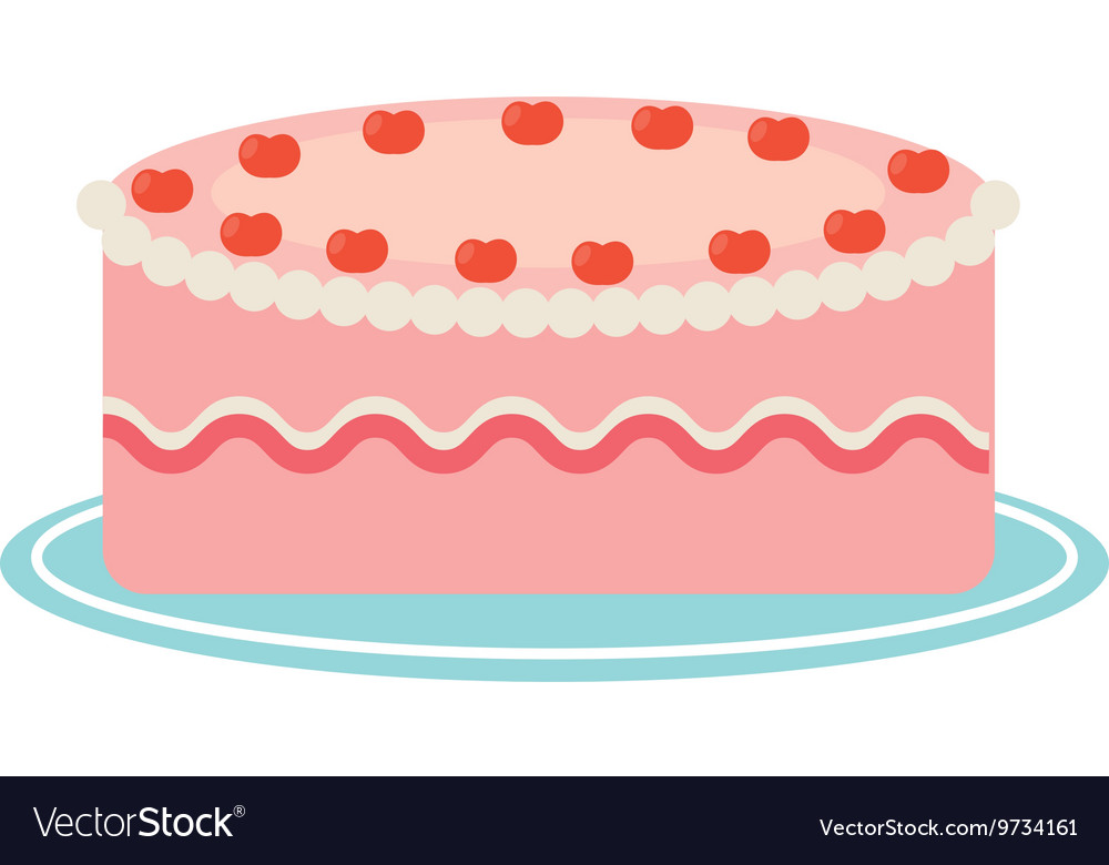 Delicious cake isolated icon design Royalty Free Vector