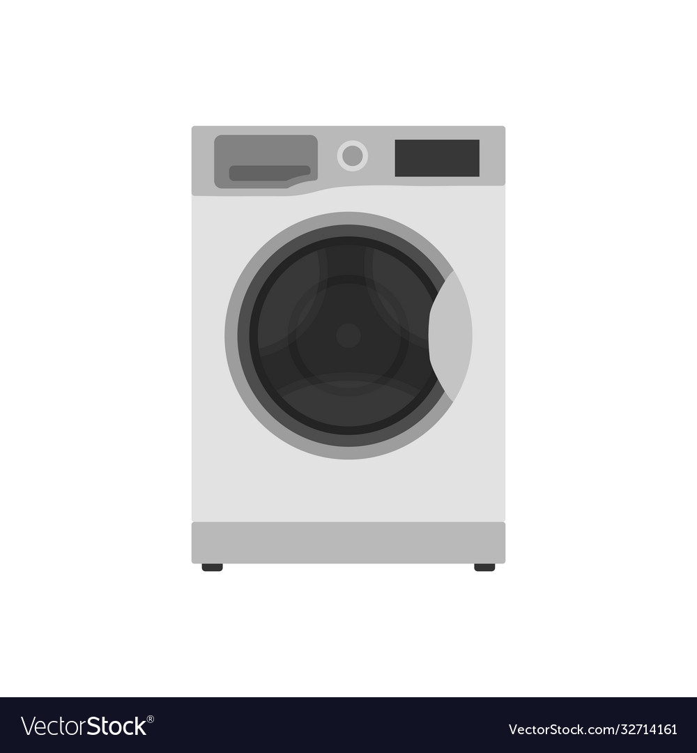 Front view washing machine isolated on white Vector Image