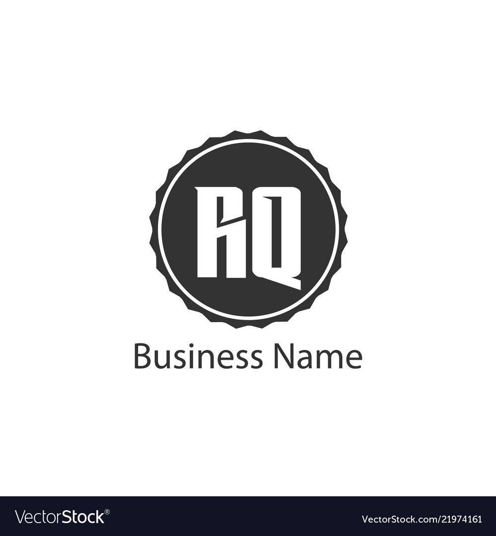 Initial letter rq logo template design