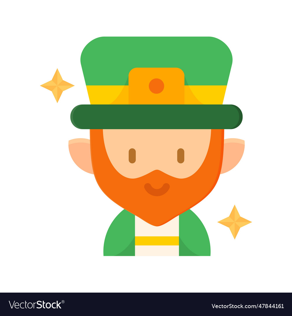 Leprechaun icon image Royalty Free Vector Image