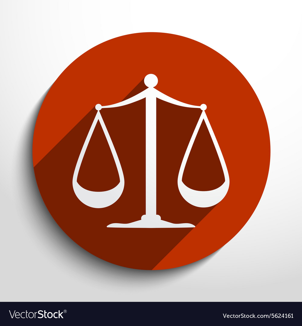 Scales balance web icon Royalty Free Vector Image