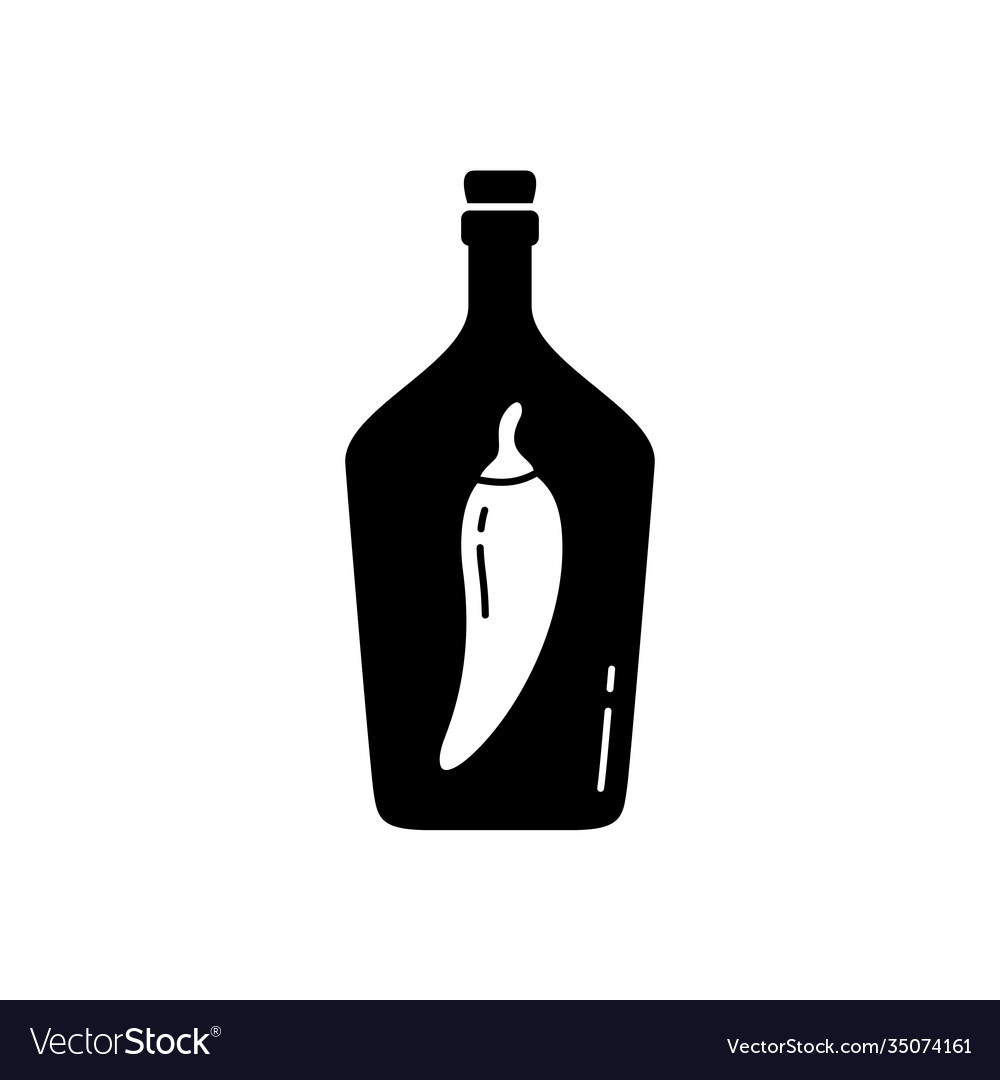 Ukrainian vodka silhouette logo outline icon