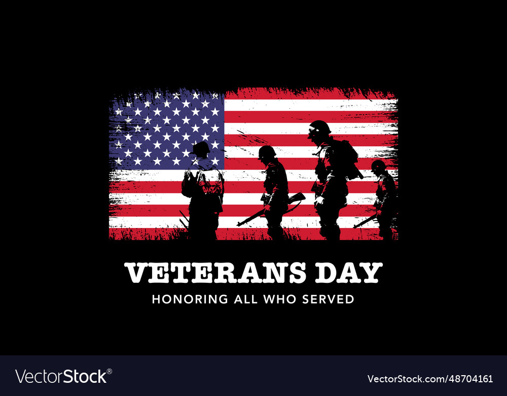 Veterans day posterhonoring all who served