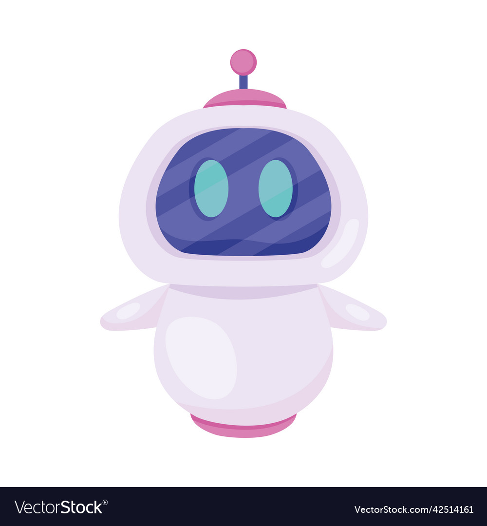 White robot electric Royalty Free Vector Image