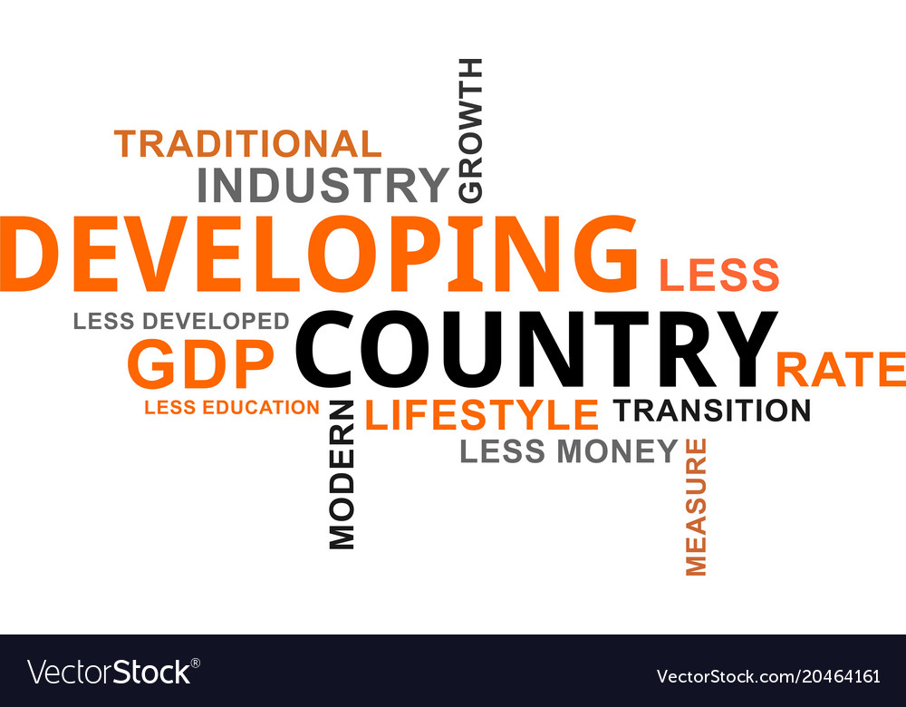 Word cloud - developing country Royalty Free Vector Image