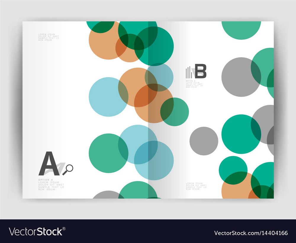 abstract circles annual report covers modern vector image