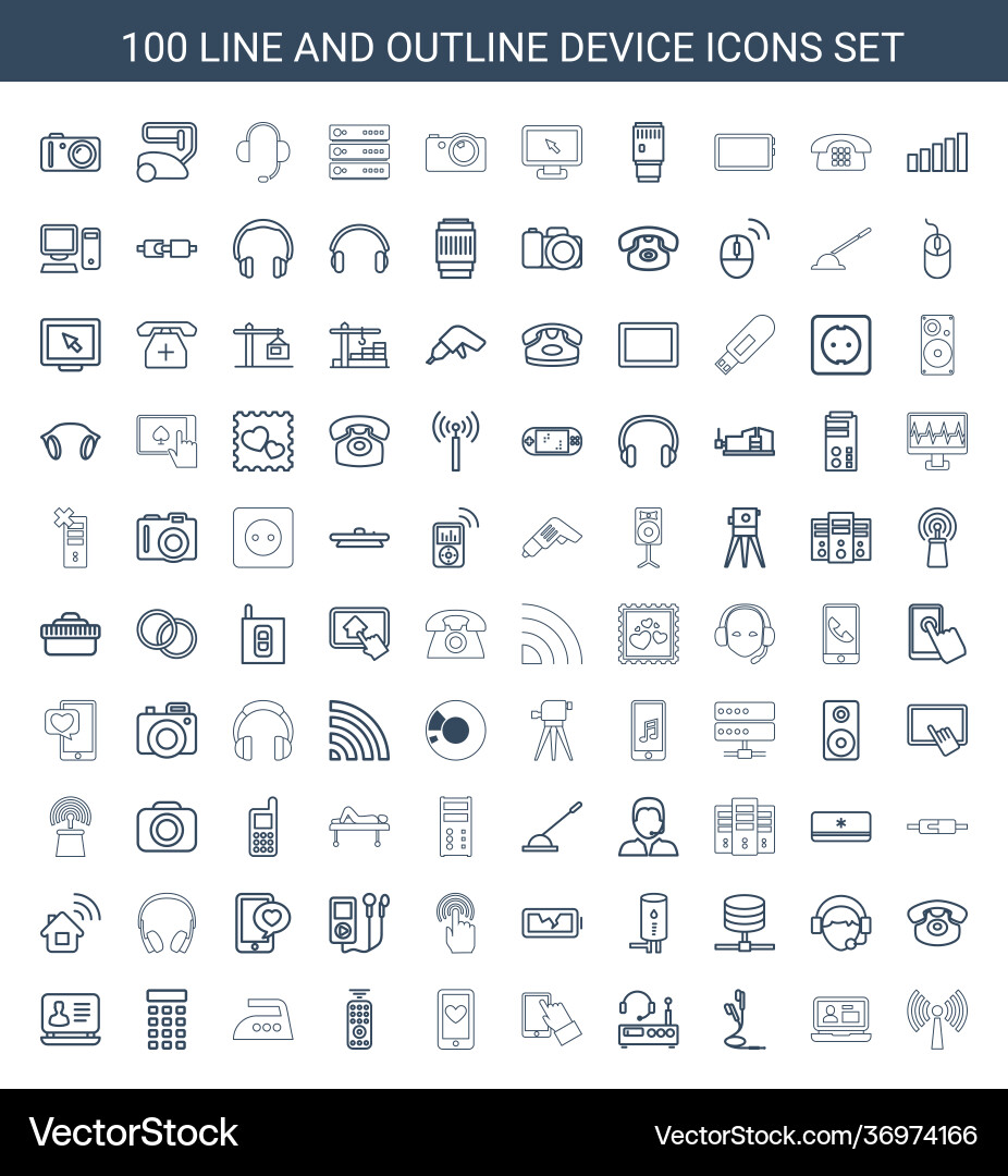 Device icons Royalty Free Vector Image - VectorStock