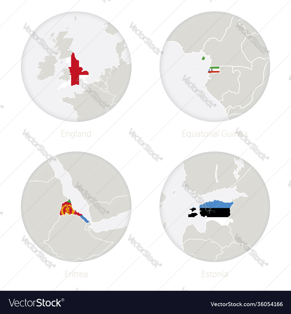 England äquatorial guinea eritrea estonia map