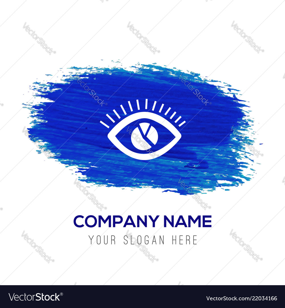 Eye icon - blue watercolor background