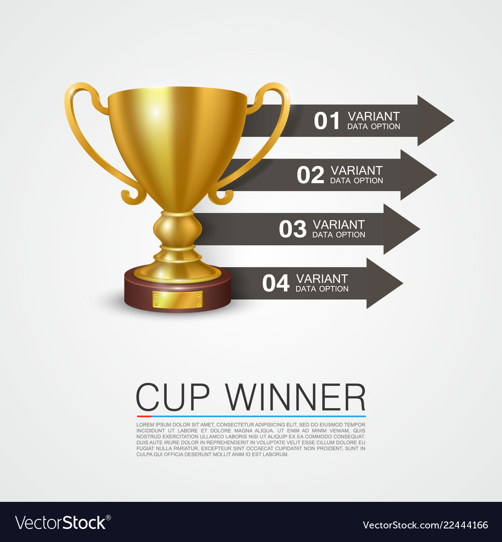 Graphic information winner cup art