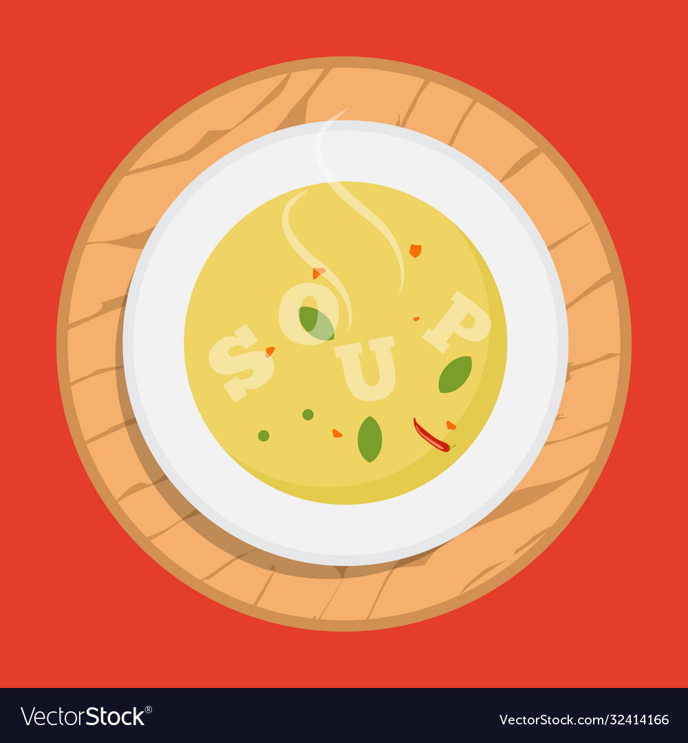 Hot bowl soup dish isolated icon