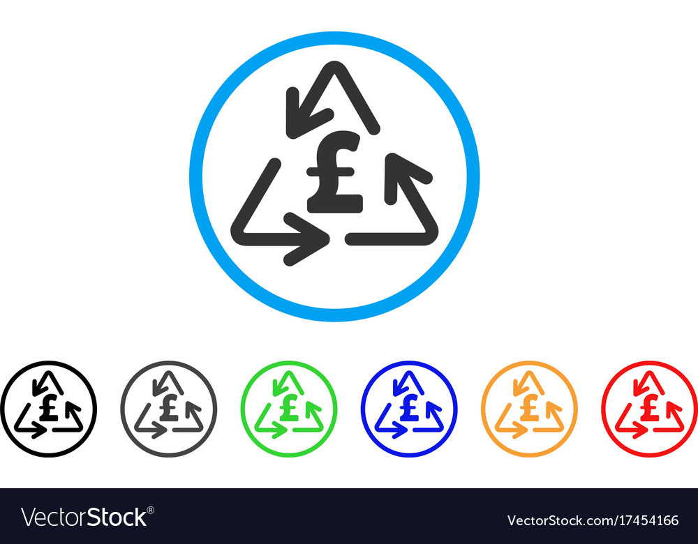 Recycling pound cost rounded icon