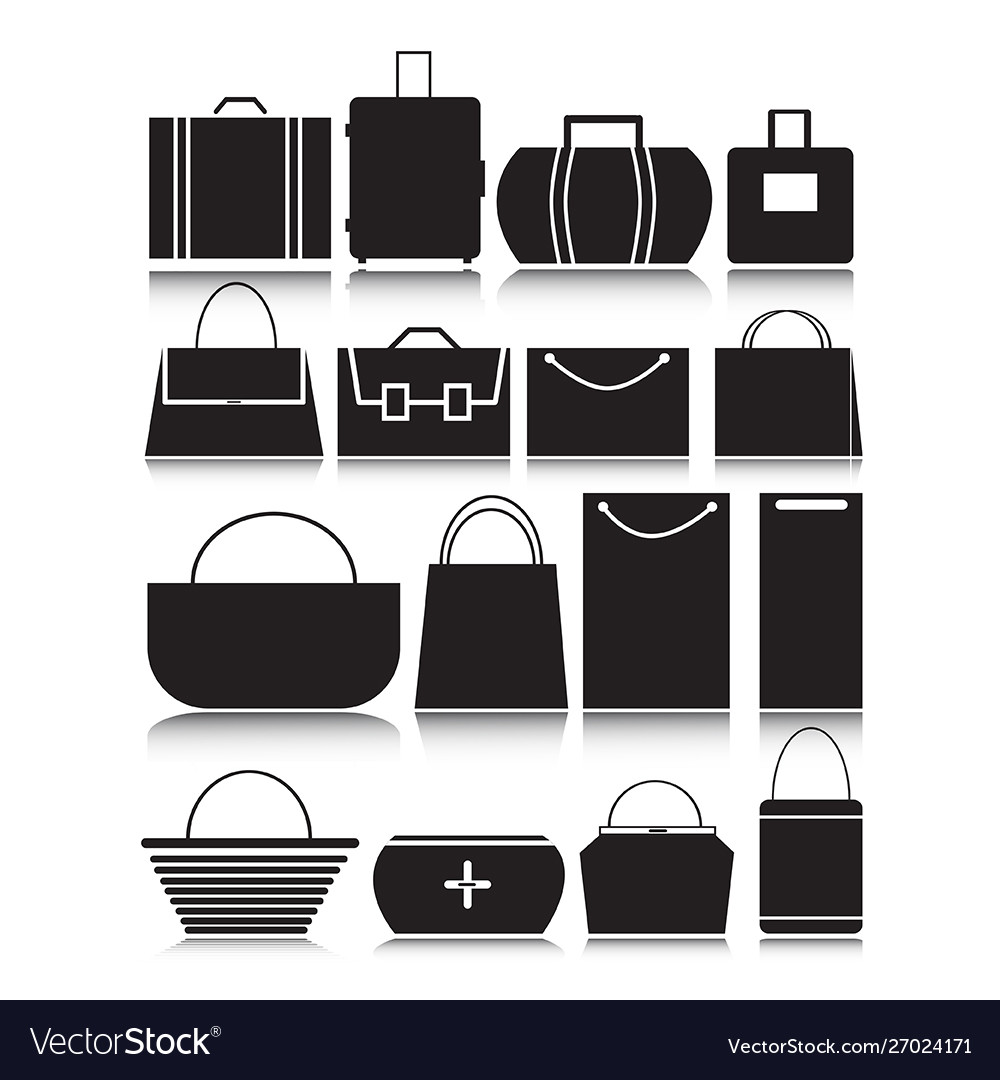 Bag icons with shadow