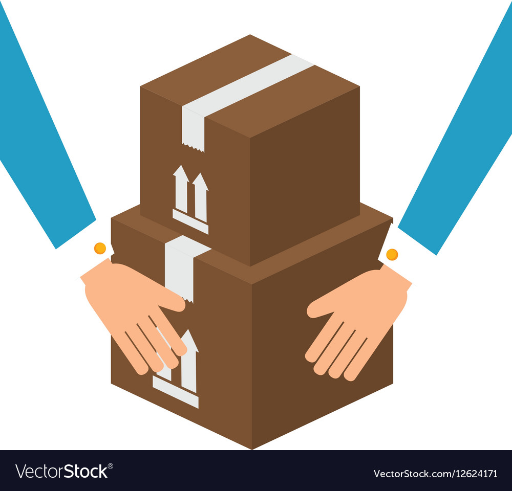 Box carton packing icon Royalty Free Vector Image