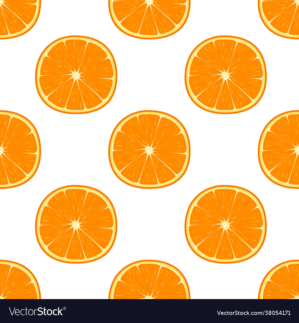 Bright seamless pattern with oranges