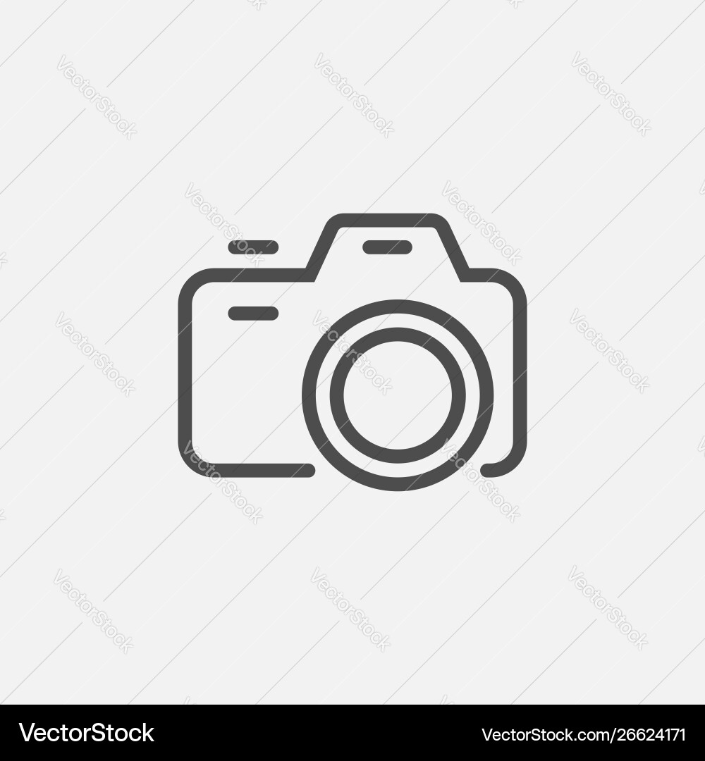 Camera icon isolated on white background Vector Image