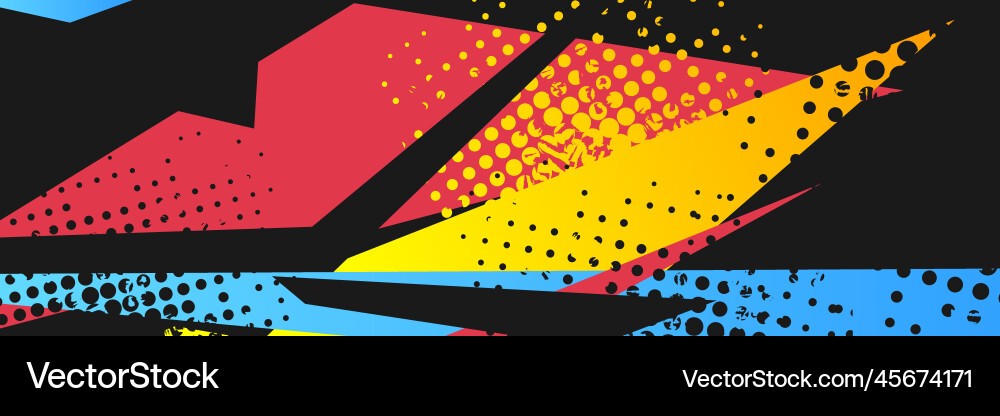 Colorful minimal abstract grunge halftones Vector Image
