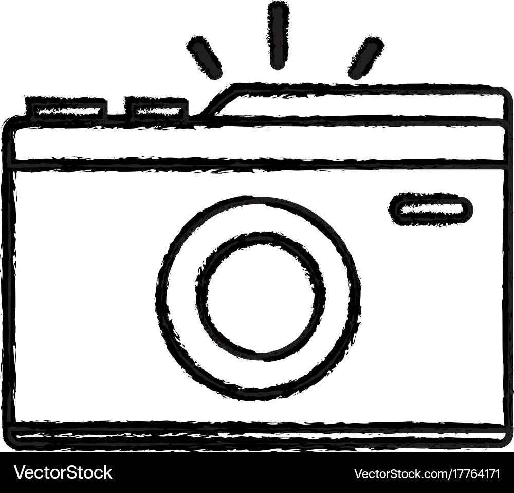 Figure digital camera to take a picture art Vector Image