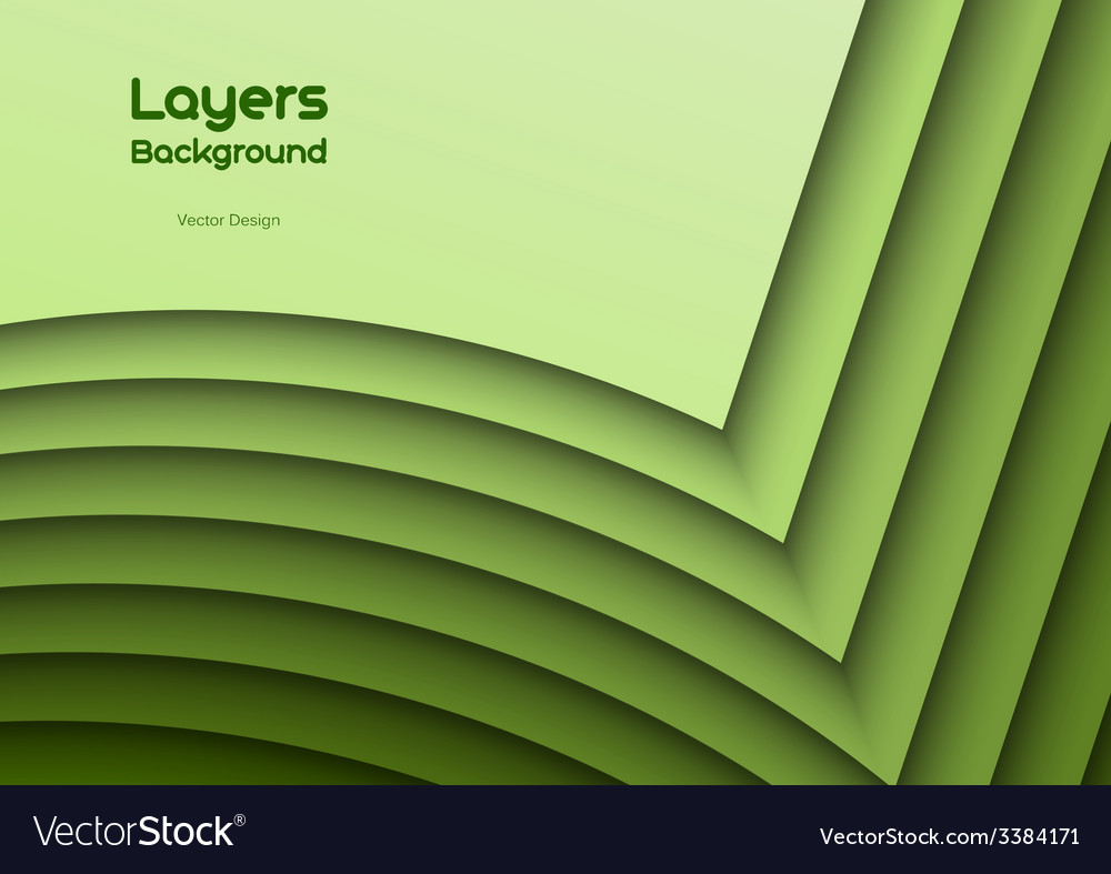 Green layeres Royalty Free Vector Image - VectorStock
